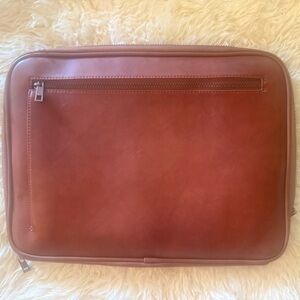 Elegant Tan Leather Laptop Bag for Men
